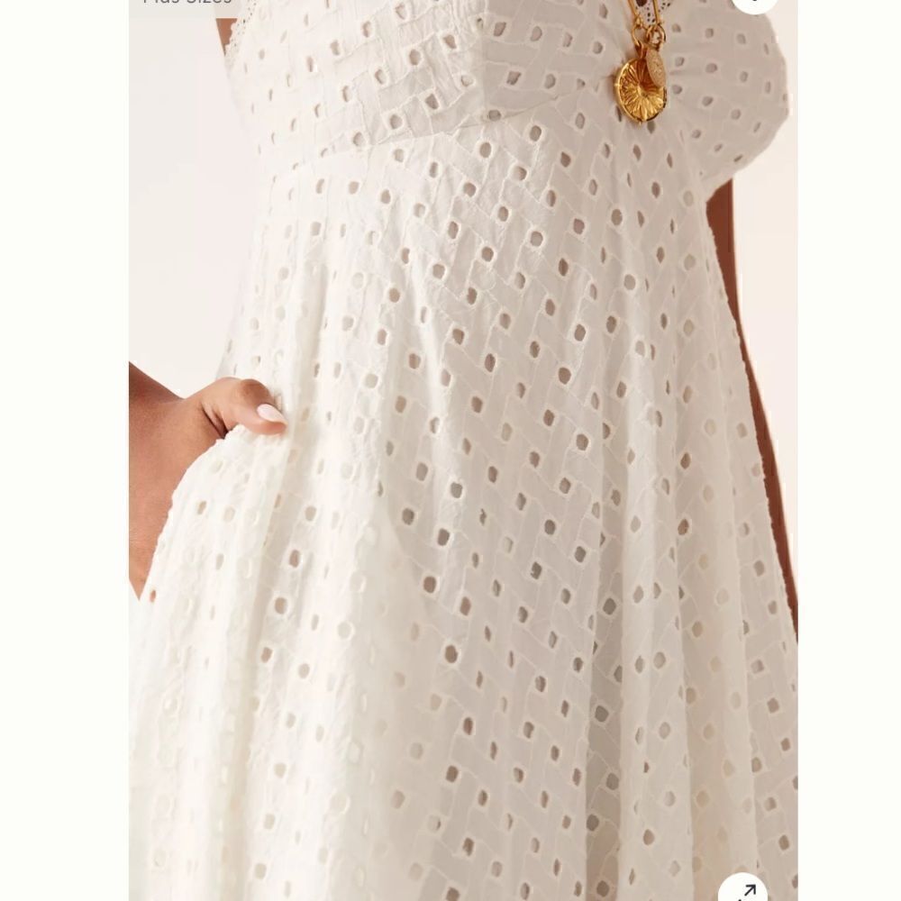 Anthropologie Forever That Girl Eyelet Maxi Dress Size S/P - Picture 3 of 9